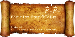 Perisics Patrícius névjegykártya